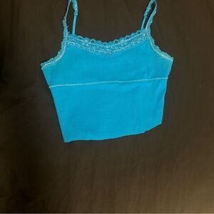 Justice Bright Blue Lace-Trim Camisole
